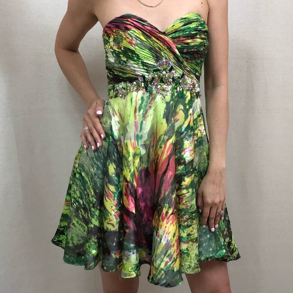Tony Bowls Multicolor Formal Short Dress